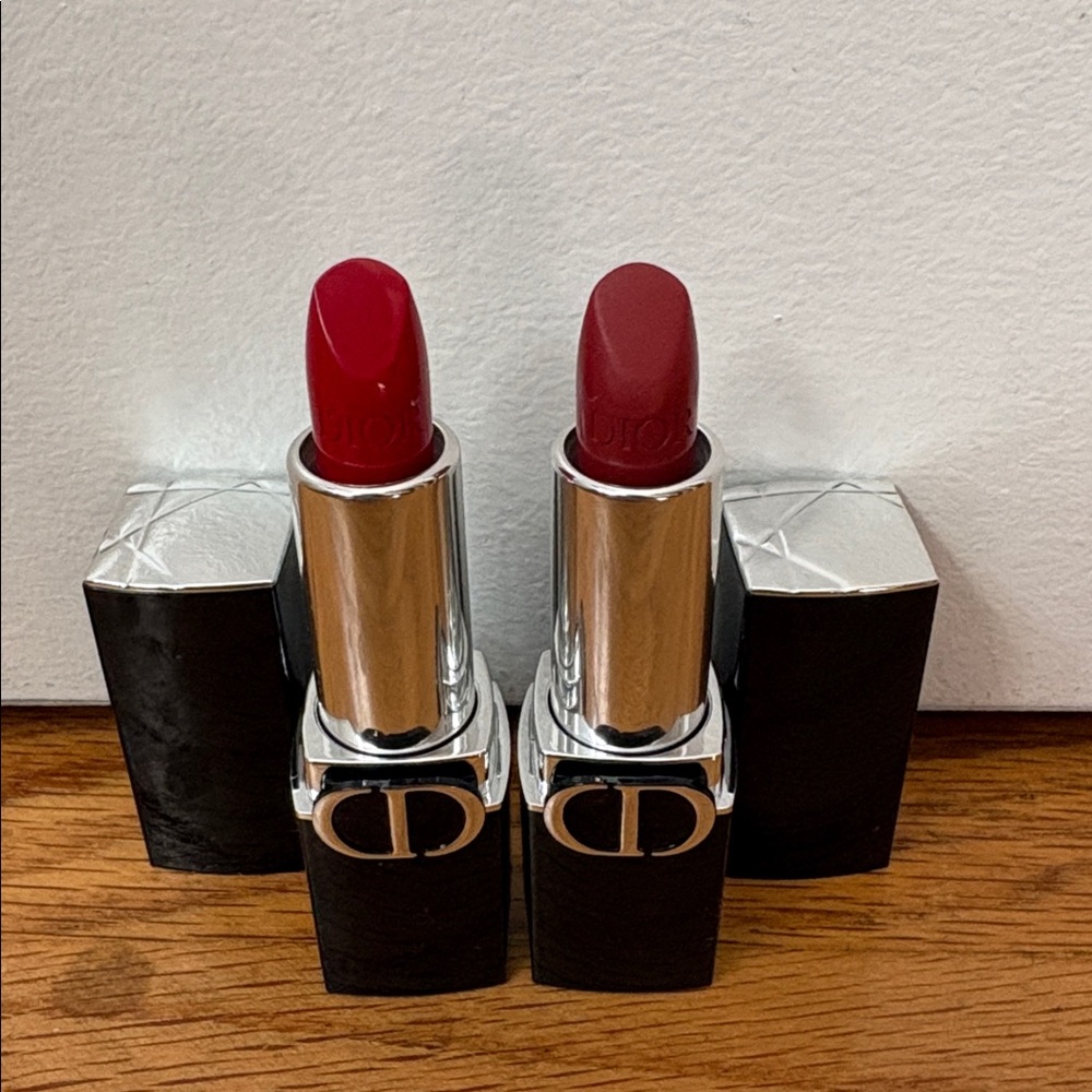 Dior Rouge Mini Lipstick Duo - 720 Icone Satin & 999 Satin